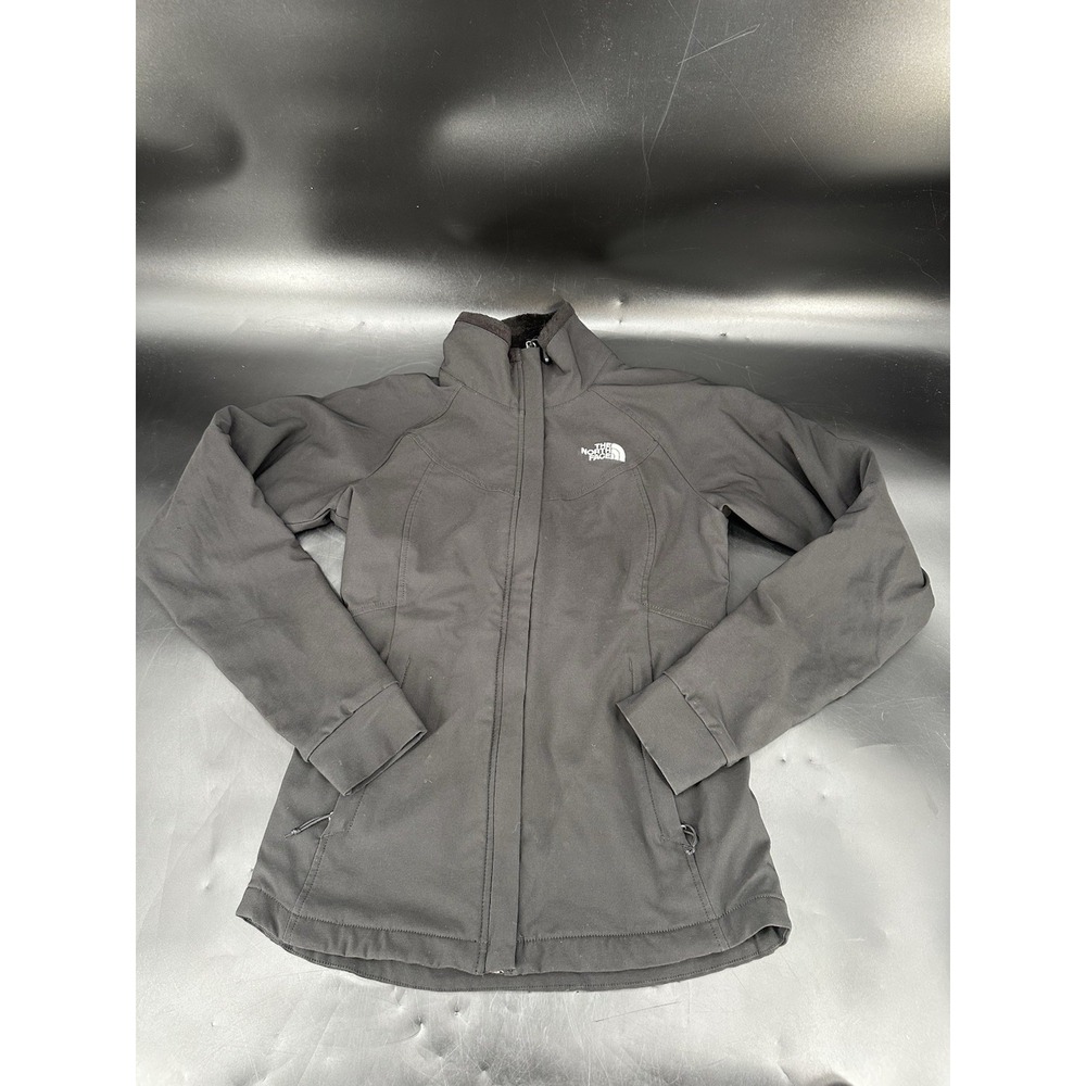 The North Face Jacket Women XS Black Outdoors Zipper Soft Shell Hiking Outdoors